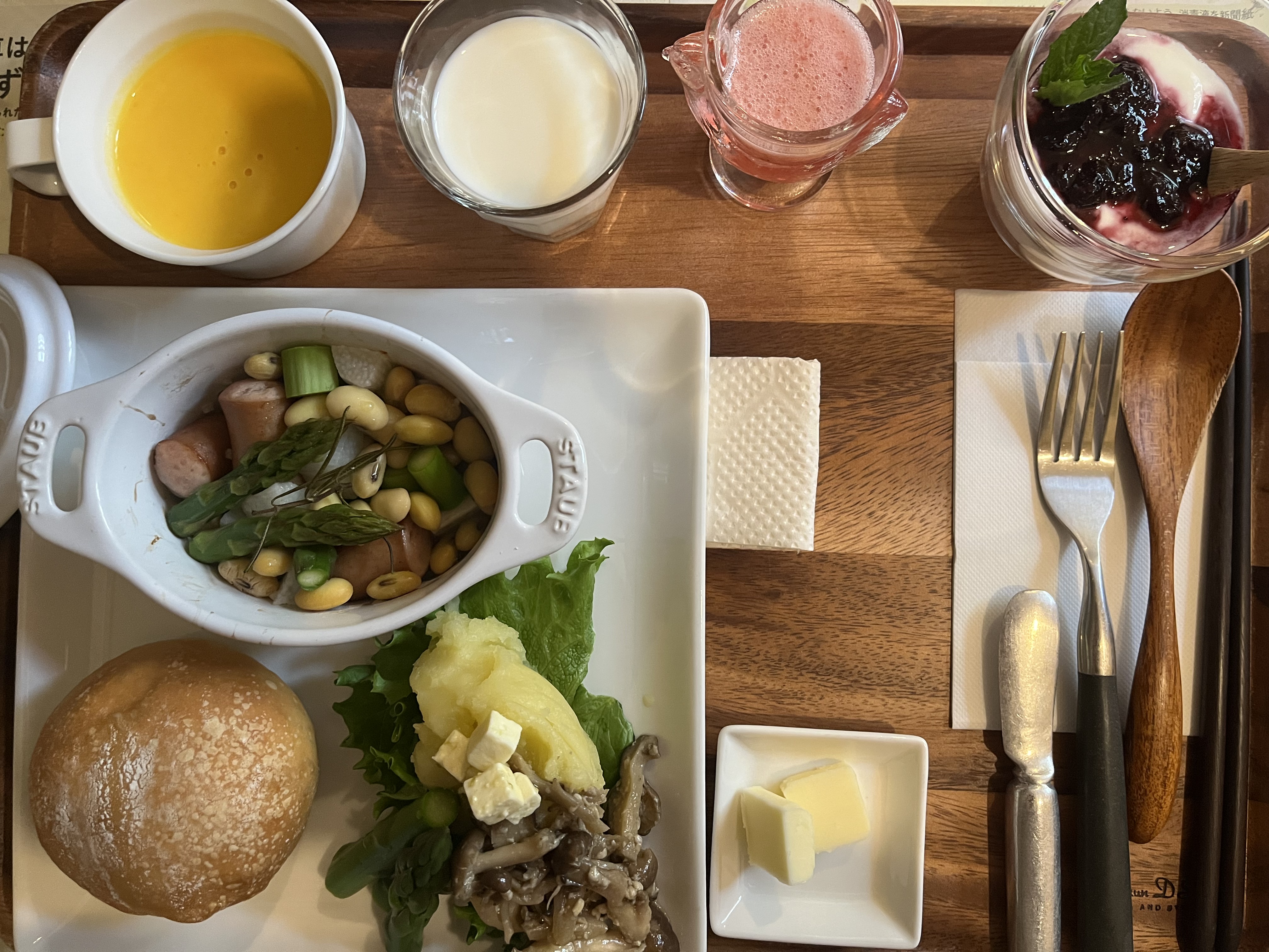 朝食例（1700円タイプ）。0