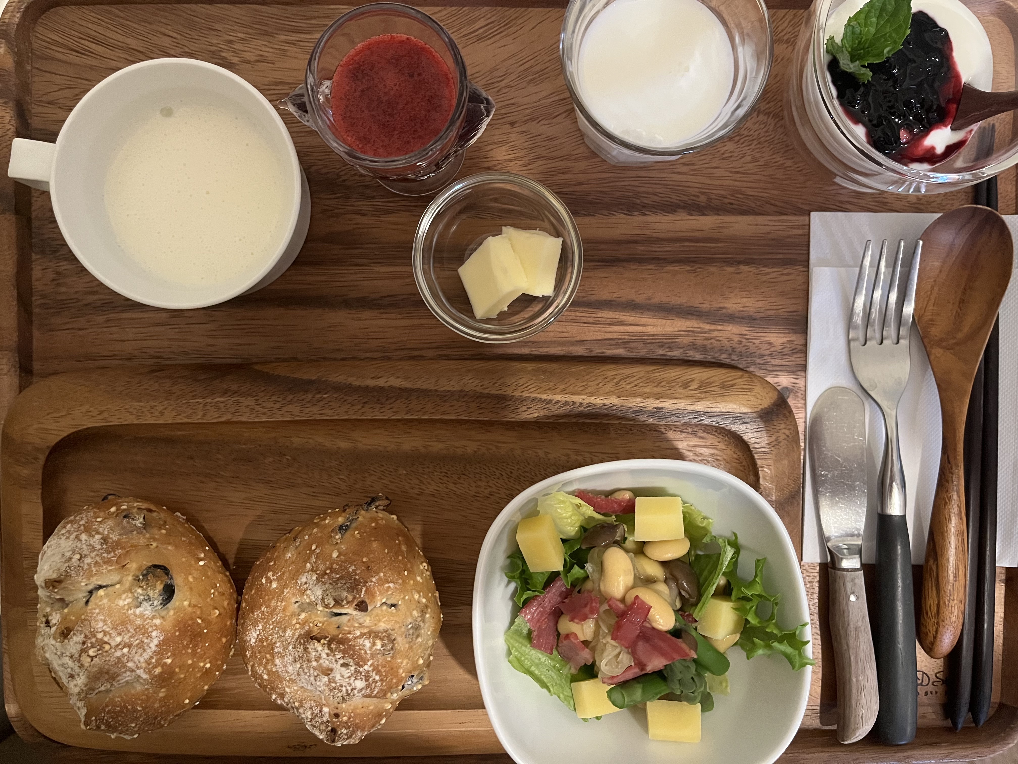 朝食例（500円タイプ）。0