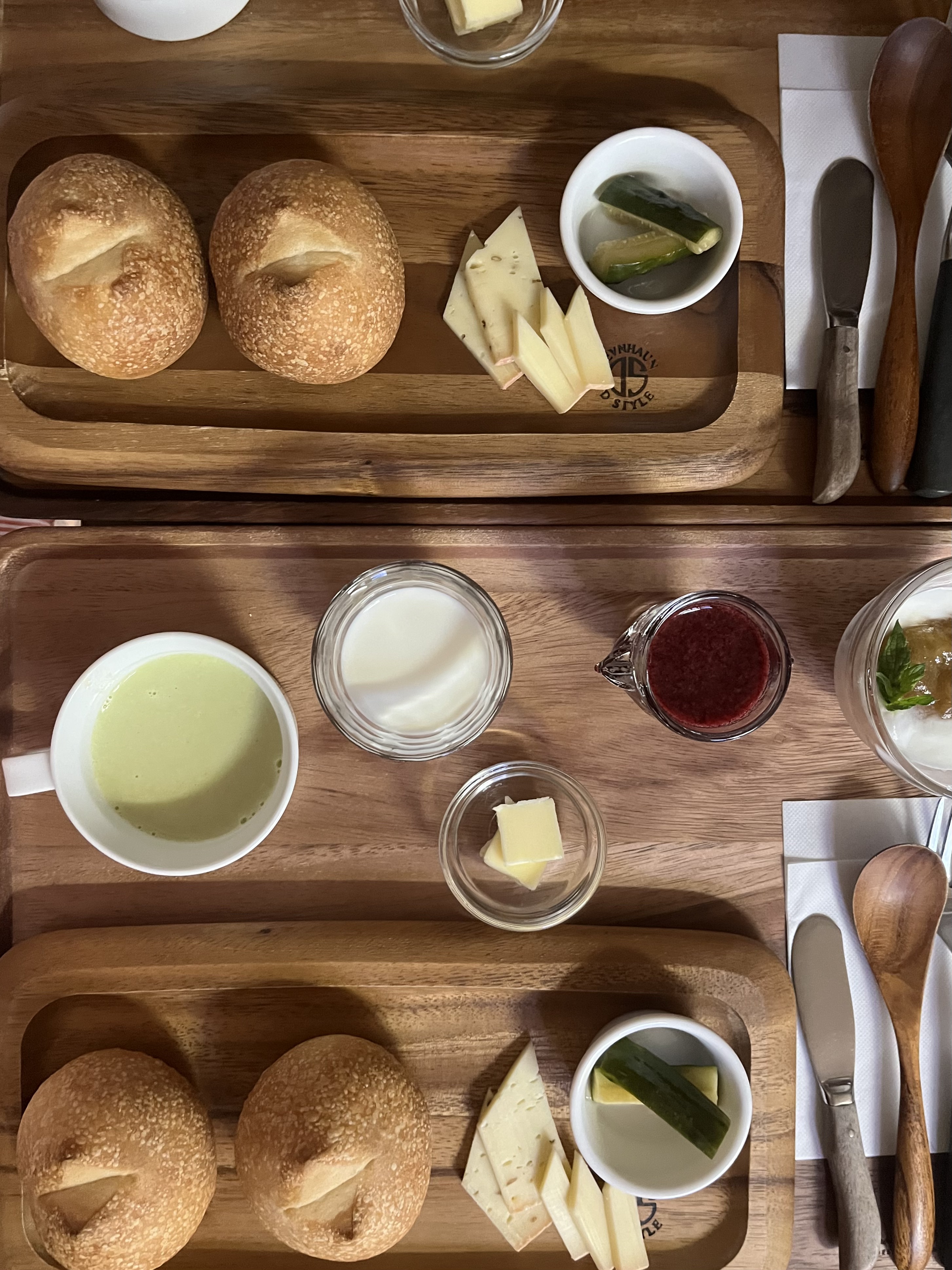 朝食例（500円タイプ）。2